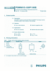DataSheet PSMN015-100B pdf
